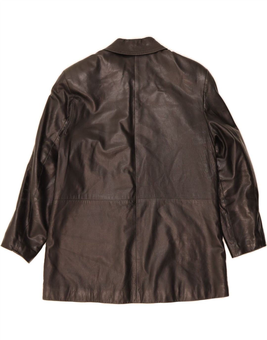 TRANSIT PAR SUCH Womens Leather Coat UK 12 Medium Black Leather Vintage Transit Par Such and Second-Hand Transit Par Such from Messina Hembry 