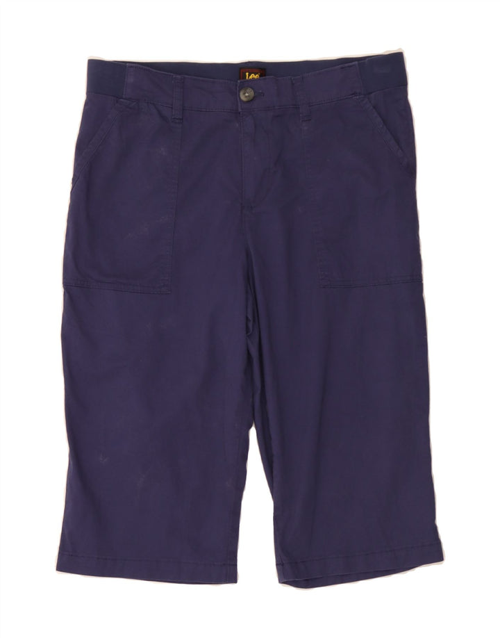 LEE Womens Bermuda Shorts US 12 Large W32  Navy Blue Cotton Vintage Lee and Second-Hand Lee from Messina Hembry 