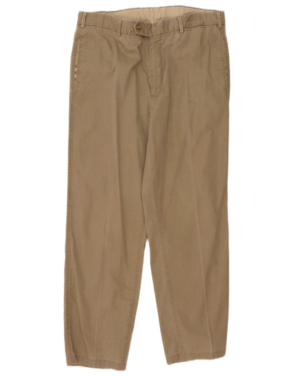 Burberry Mens Tapered Chino Trousers IT 54 XL W38 L30 Beige Cotton