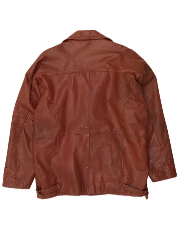 Vintage Mens Leather Jacket UK 40 Large Brown