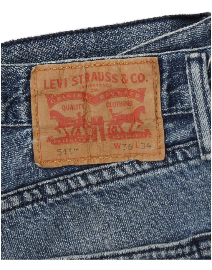 Levi's Mens 511 Slim Jeans W36 L34 Blue Cotton