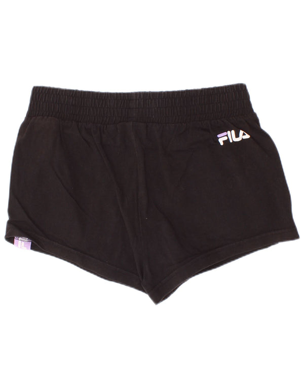 Fila Girls Graphic Sport Shorts 11-12 Years Black Colourblock Cotton