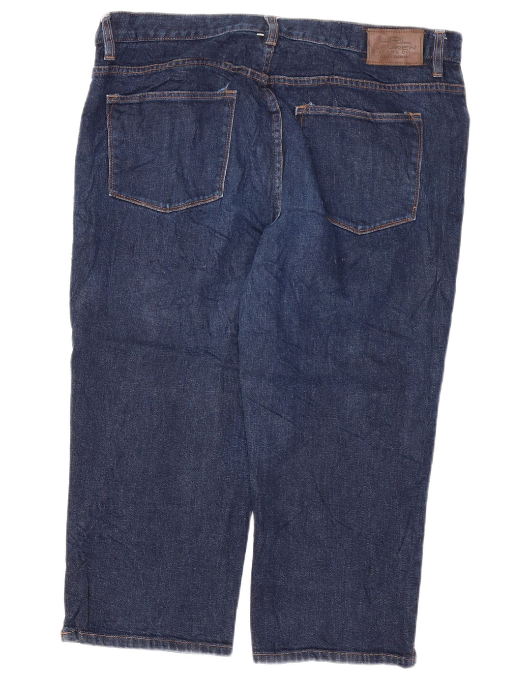 RALPH LAUREN Womens Capri Jeans US 16 2XL W38 L21 Navy Blue Cotton
