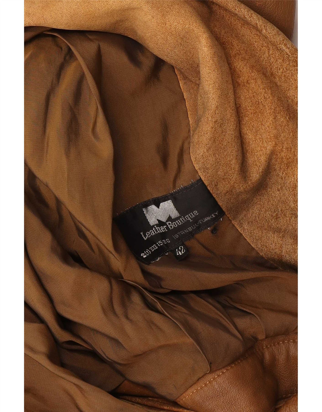 Vintage Womens Crop Suede Jacket EU 42 Large Brown Leather