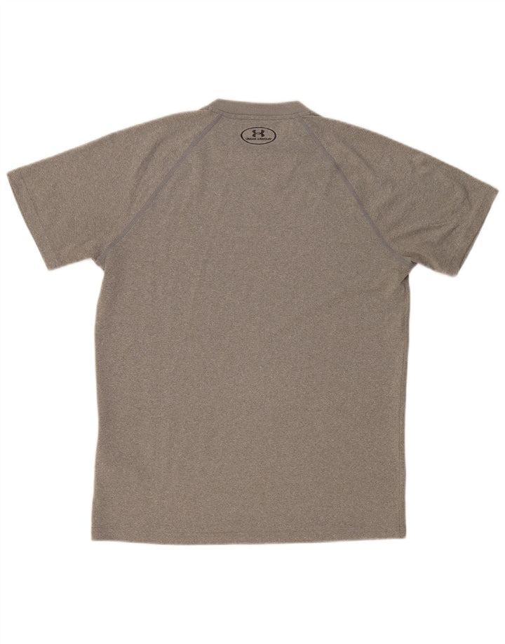 UNDER ARMOUR Mens Heat Gear T-Shirt Top Small Grey Polyester