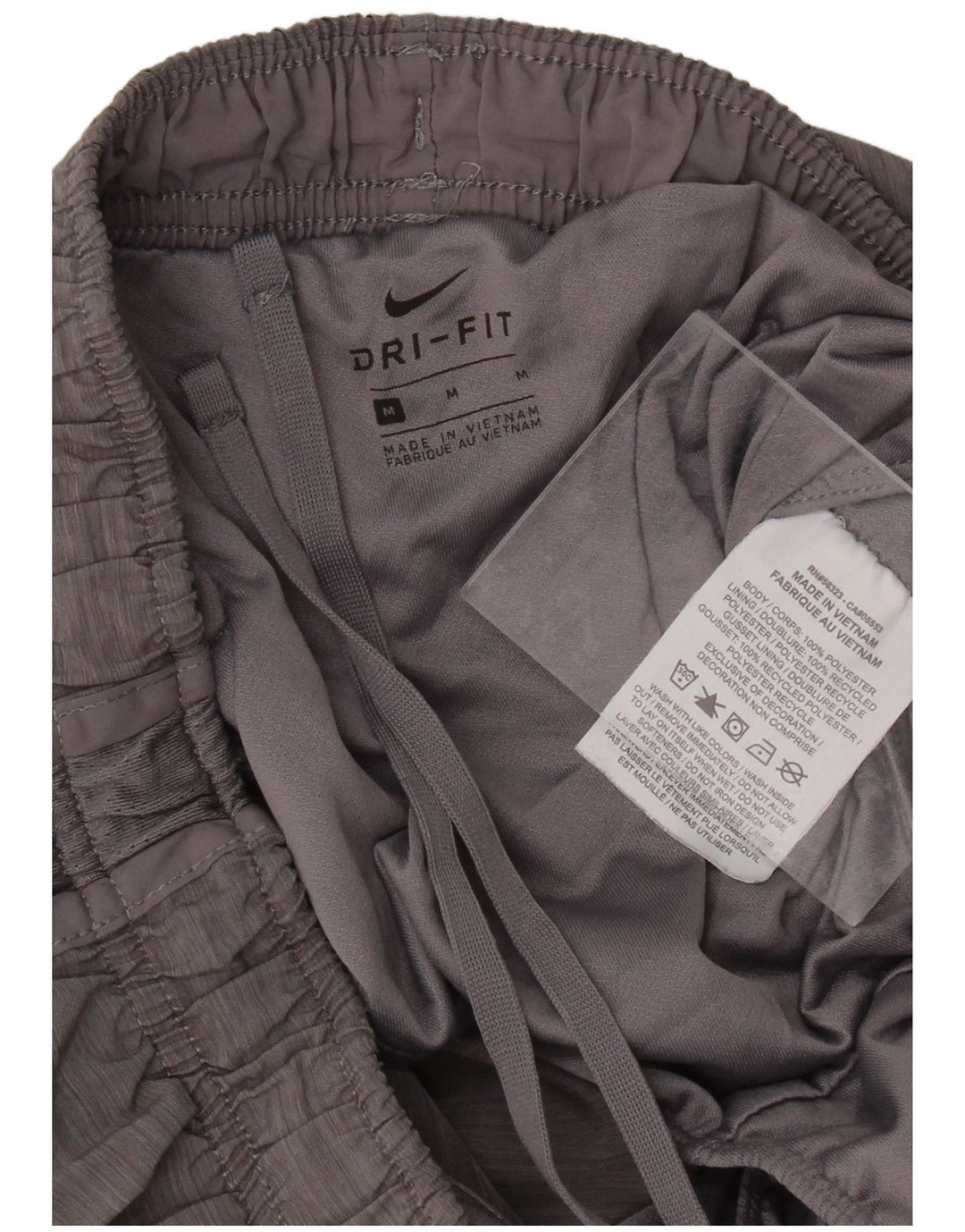 NIKE Womens Dri Fit Sport Shorts UK 14 Medium Grey Polyester