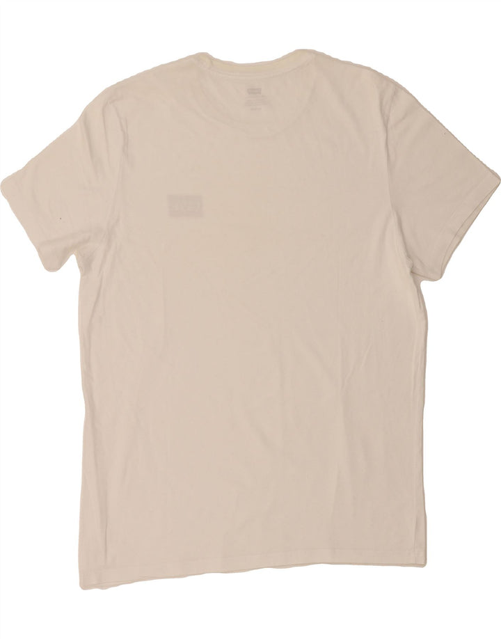 LEVI'S Mens T-Shirt Top XL White Vintage Levi's and Second-Hand Levi's from Messina Hembry 