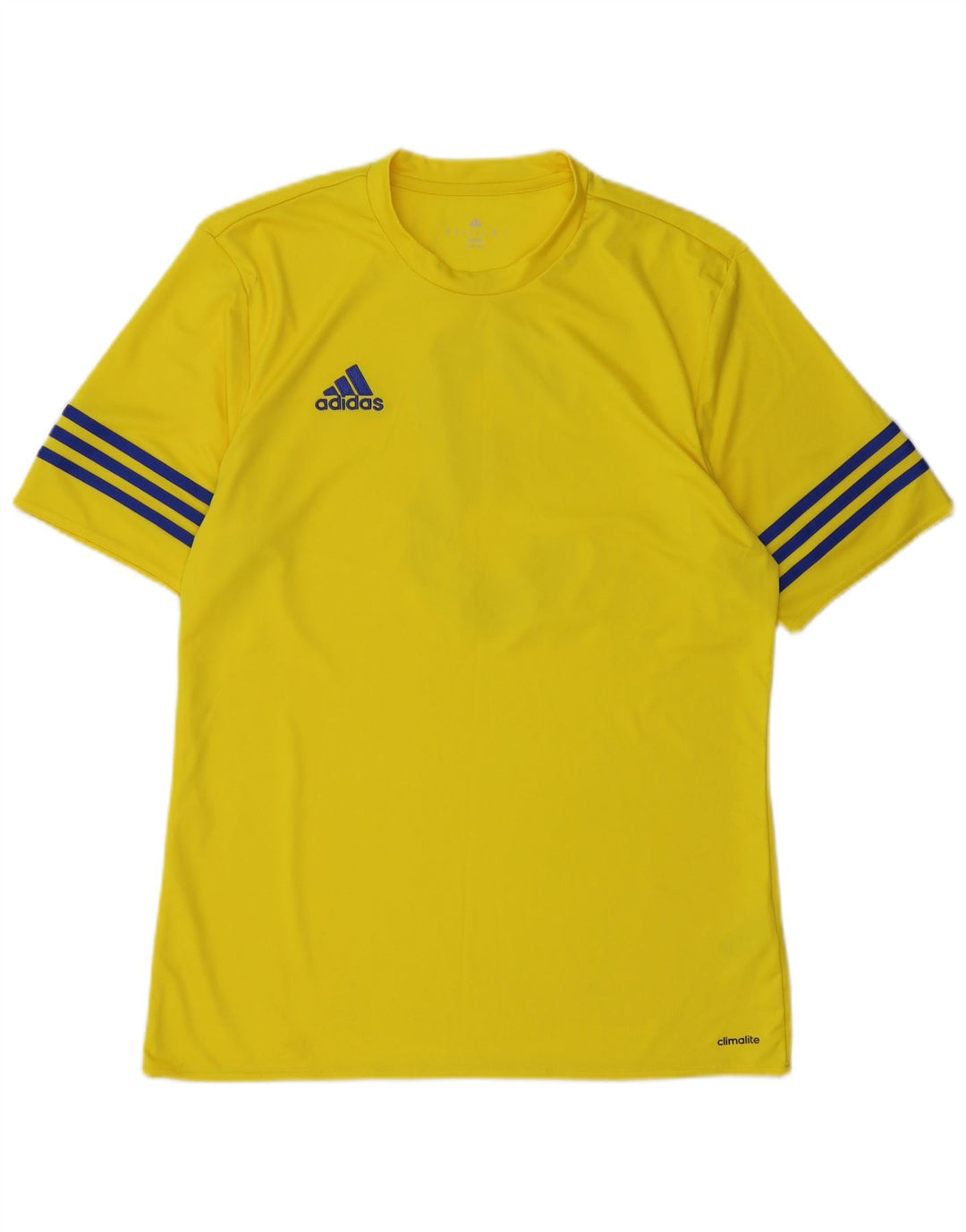 Adidas Mens Climalite Graphic T-Shirt Top Medium Yellow Polyester