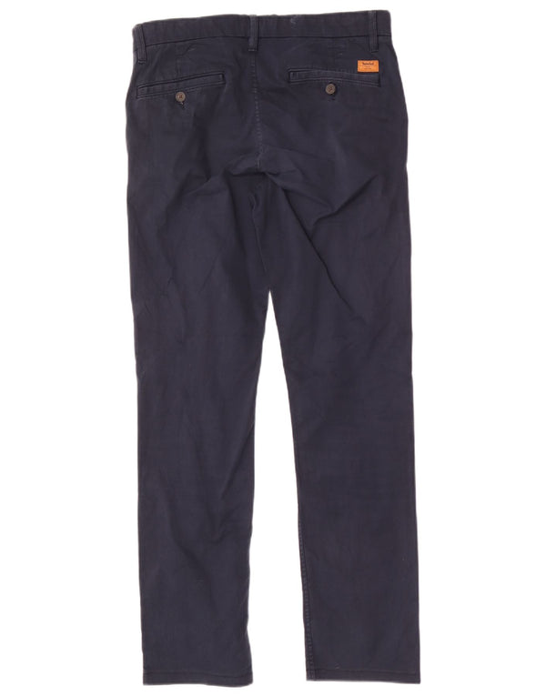 Timberland Mens Straight Chino Trousers W31 L31 Navy Blue