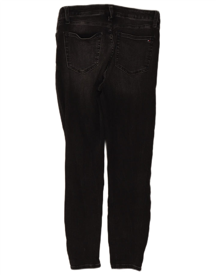 TOMMY HILFIGER Womens High Rise Skinny Jeans US 8 Medium W30 L26 Black
