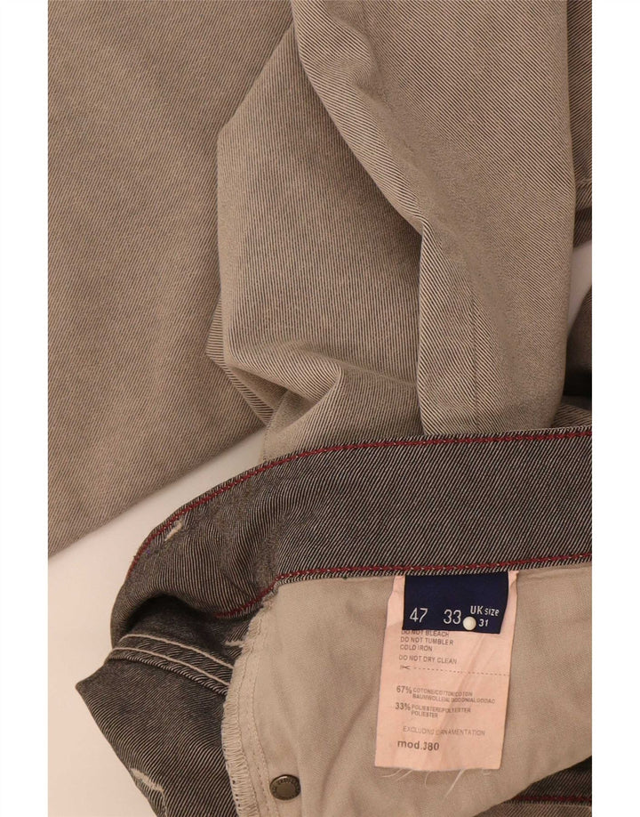 Trussardi Mens Straight Jeans W31 L33 Grey Cotton