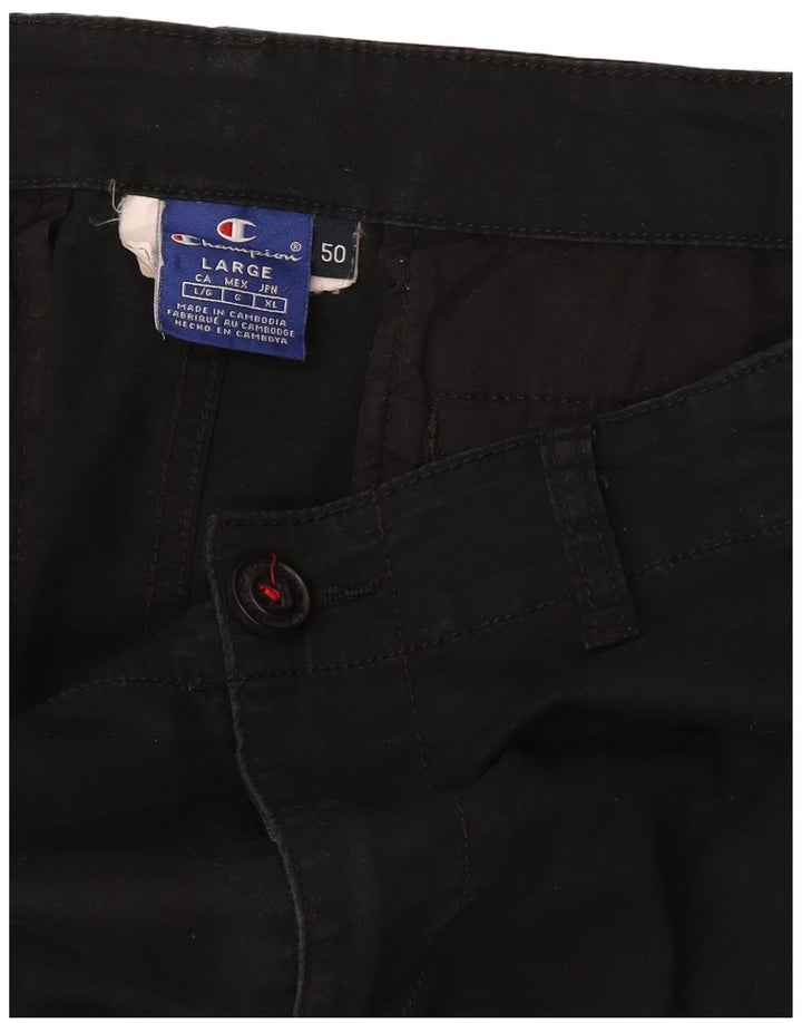 CHAMPION Mens Cargo Shorts IT 50 Large W34  Black