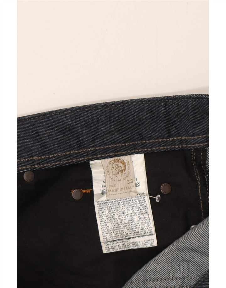 Diesel Mens Straight Jeans W33 L34 Navy Blue Cotton