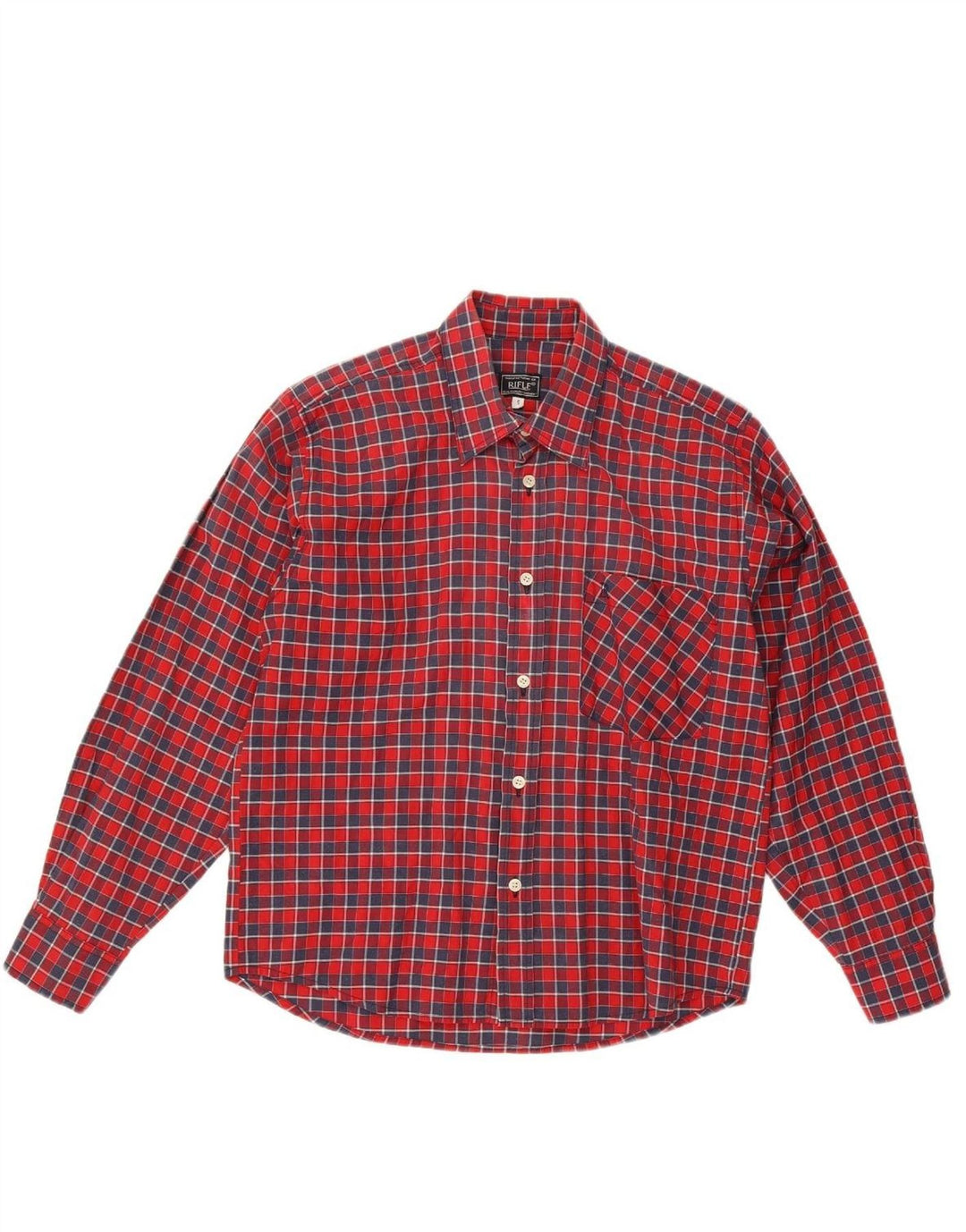 RIFLE Mens Shirt Small Red Check