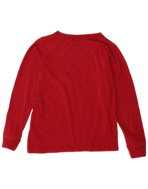LEVI'S Girls Graphic Top Long Sleeve 4-5 Years Red