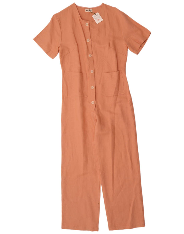 Vintage Womens Jumpsuit UK 10 Small Orange