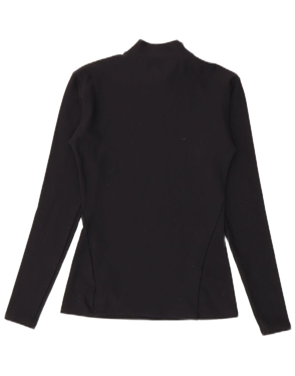 Under Armour Womens Cold Gear Top Long Sleeve UK 12 Medium Black Nylon