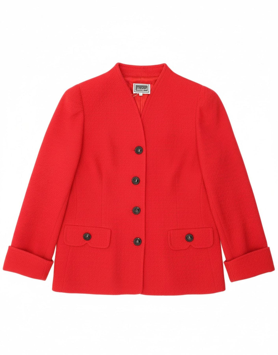 LUISA SPAGNOLI Womens 4 Button Blazer Jacket IT 48 XL Red Wool
