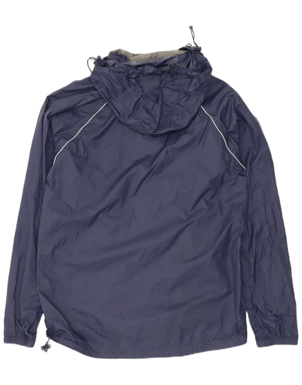Mountain Warehouse Mens Hooded Loose Fit Rain Jacket UK 34 XS Navy Blue