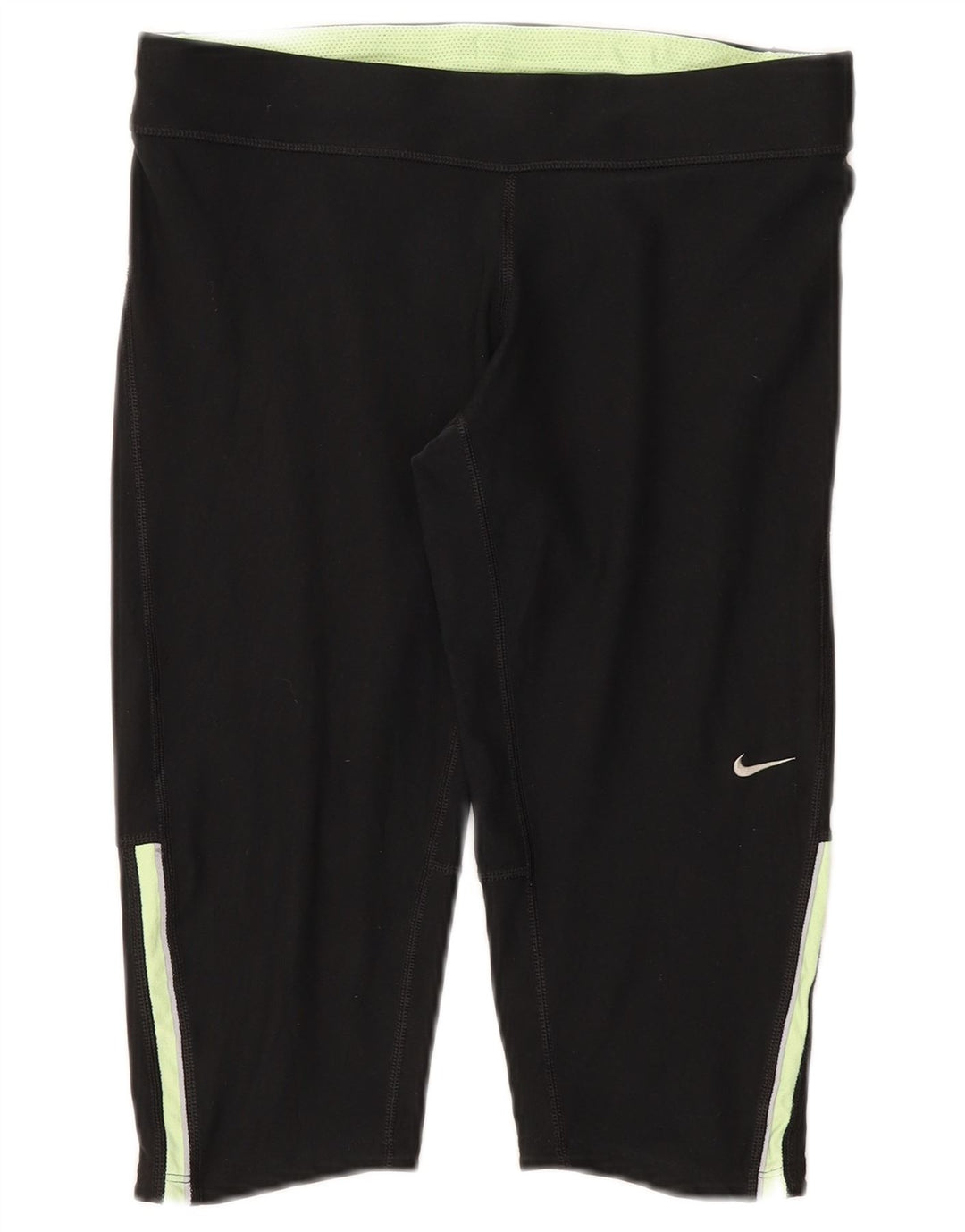 NIKE Womens Dri Fit Bermuda Sport Shorts UK 12 Medium Black Polyester