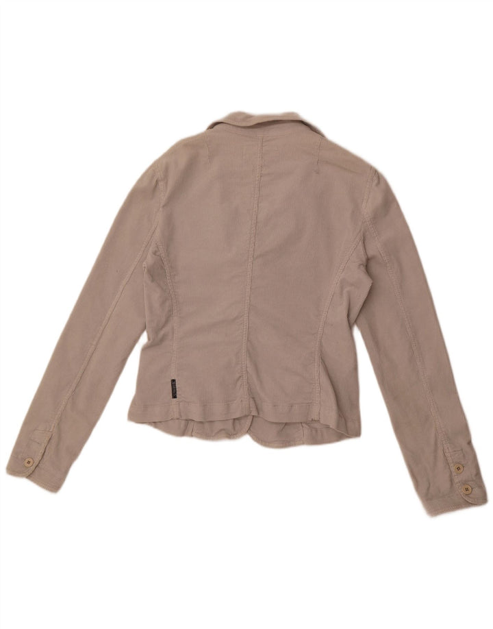 Armani Jeans Womens 3 Button Corduroy Blazer Jacket UK 12 Medium Grey