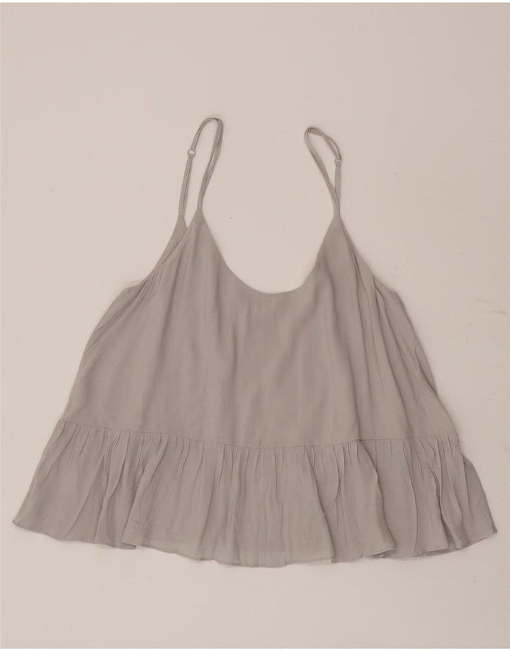 Topshop Womens Cami Top UK 10 Small Grey Viscose
