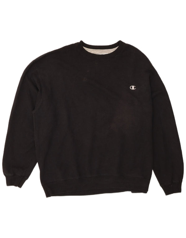Champion Mens Sweatshirt Jumper 3XL Black Cotton