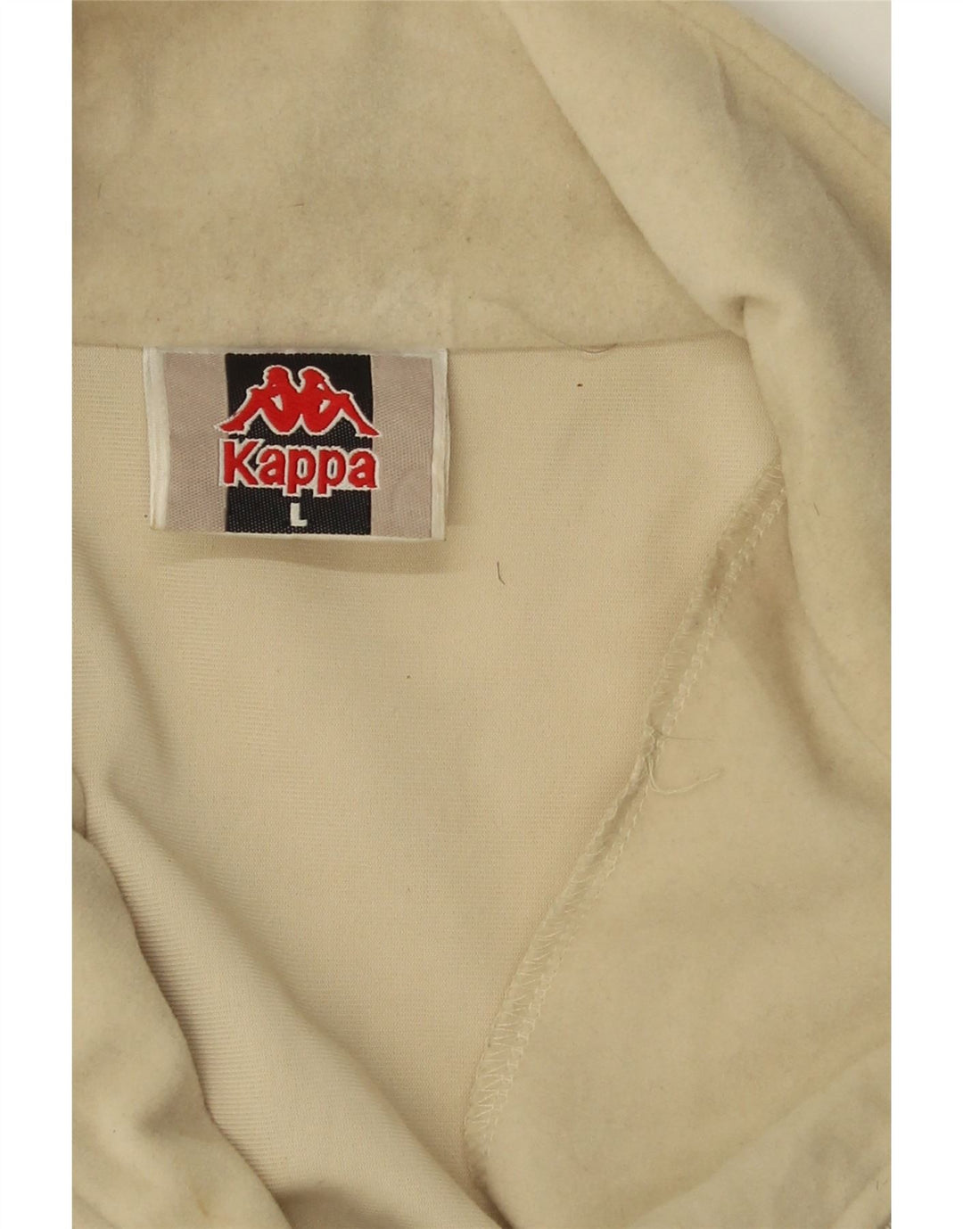 KAPPA Mens Tracksuit Top Jacket Large Off White Colourblock