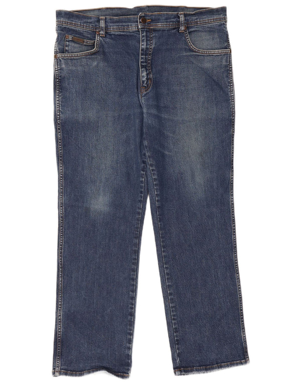 Wrangler Mens Texas Stretch Straight Jeans W38 L30 Blue Cotton