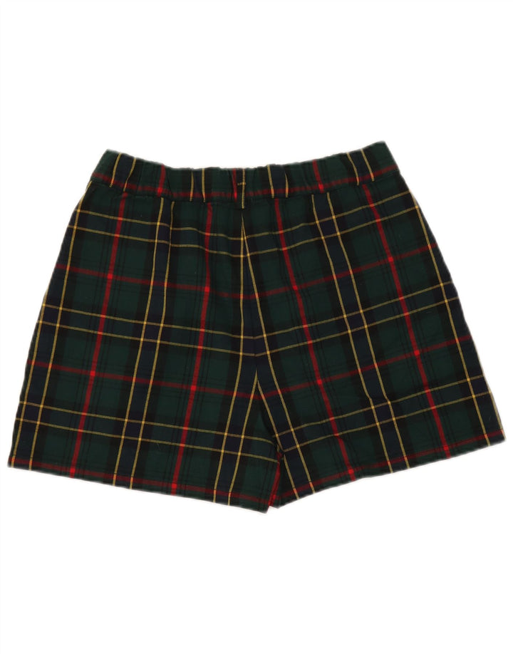 Nice & Chic Womens Chino Shorts Large W32  Green Check Polyester