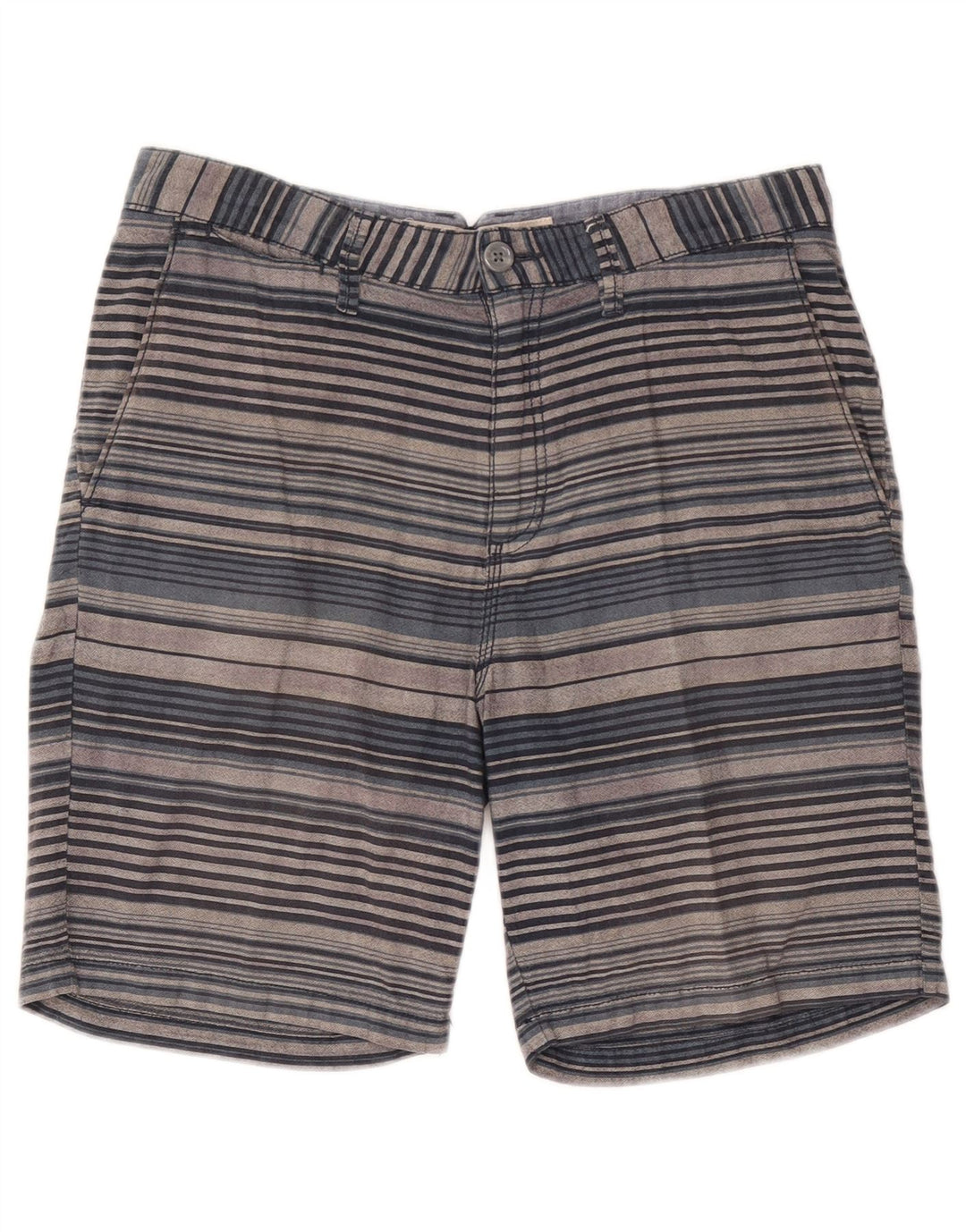 Vans Mens Chino Shorts W32 Medium Grey Striped Cotton