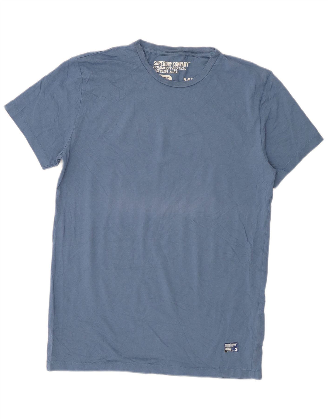 Superdry Mens T-Shirt Top XL Blue Cotton