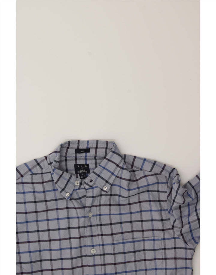 J. CREW Mens Flex Oxford Slim Shirt Small Blue Check Cotton Vintage J. Crew and Second-Hand J. Crew from Messina Hembry 