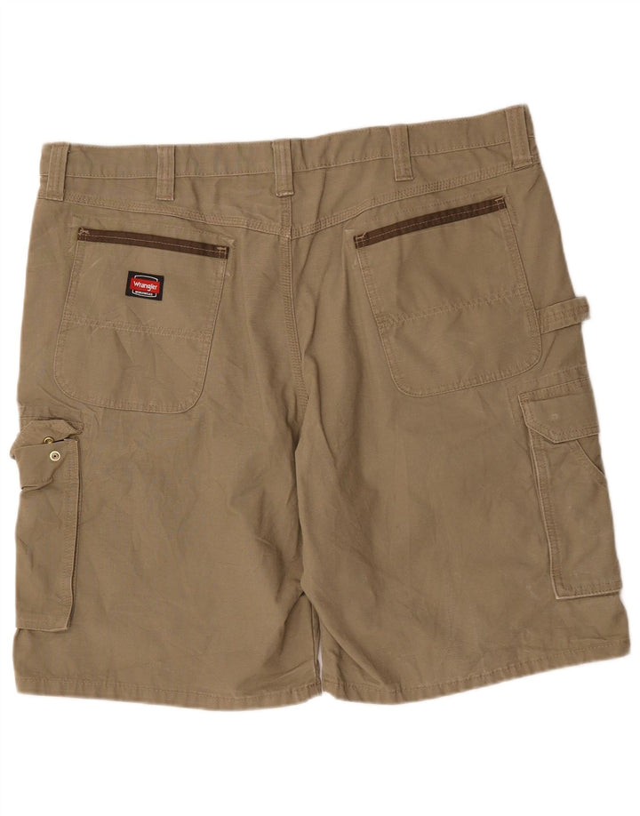Wrangler Mens Cargo Shorts W42 2XL Khaki Cotton