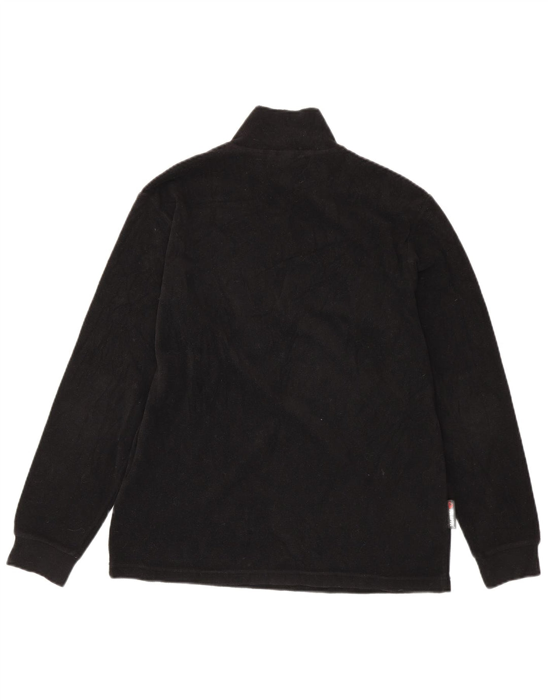 INVICTA Mens Zip Neck Fleece Jumper Large Black