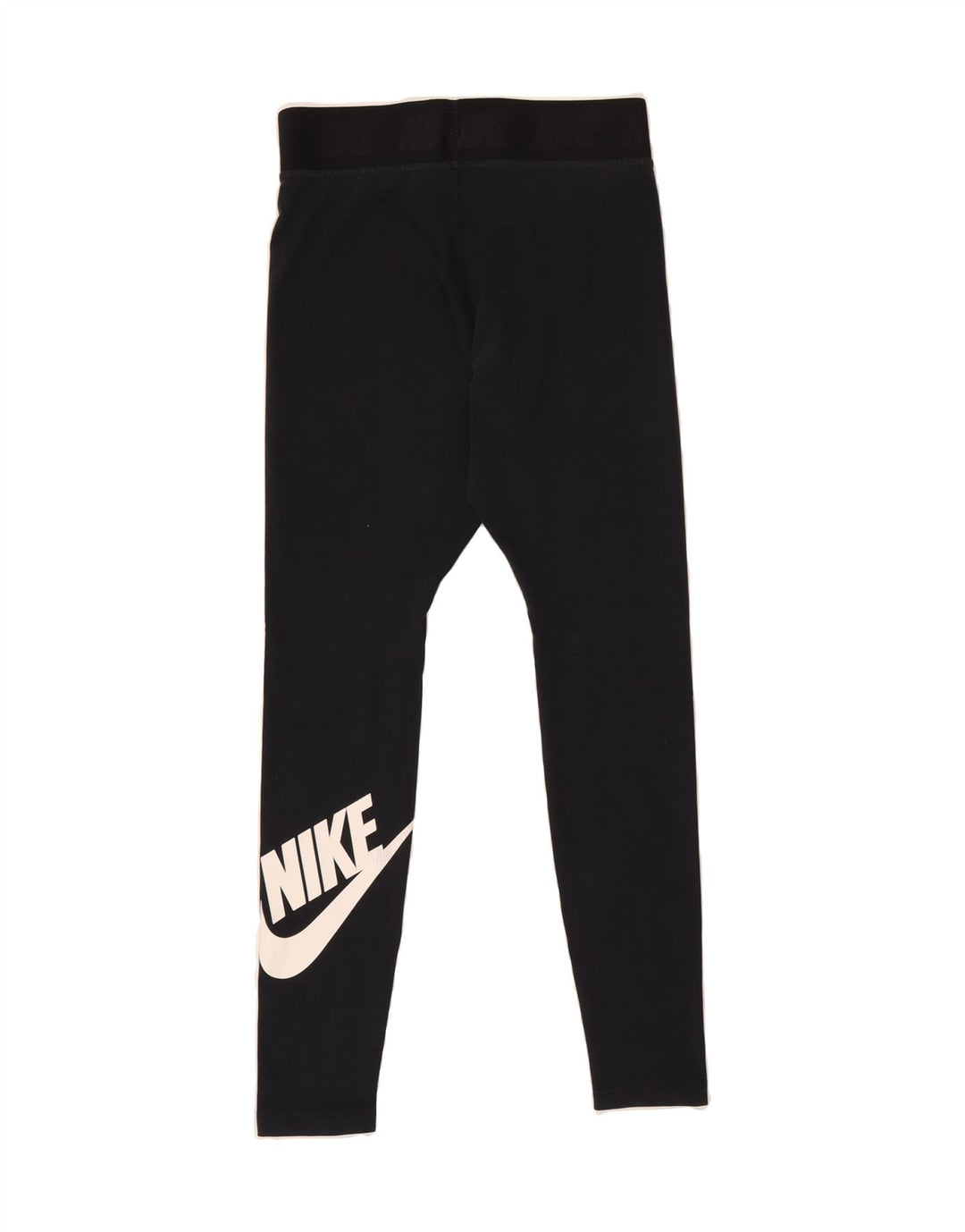 NIKE Womens Graphic Leggings UK 14 Medium  Black Cotton Vintage Nike and Second-Hand Nike from Messina Hembry 