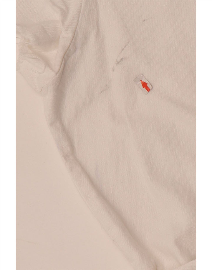 Zara Womens Jumpsuit UK 12 Medium  White Cotton