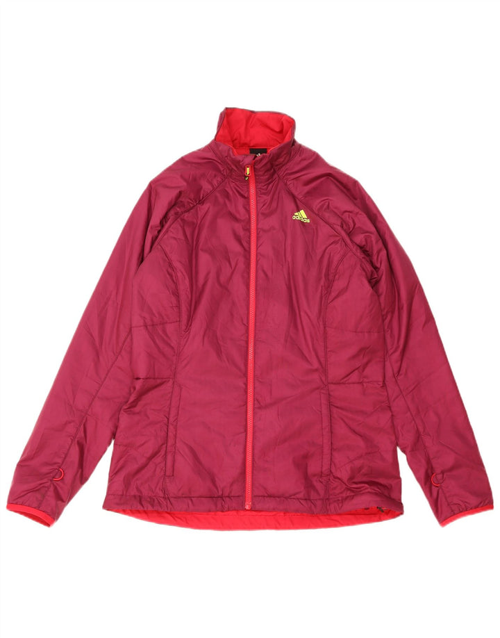Adidas Womens Liner Padded Jacket UK 16 Large Burgundy Polyester