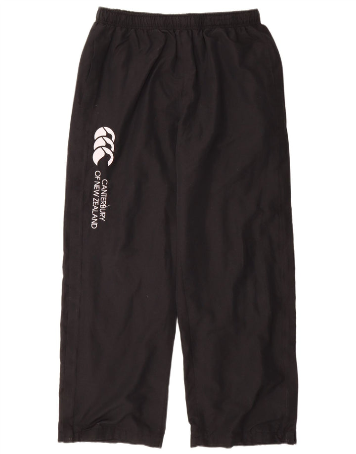 CANTERBURY Mens Graphic Tracksuit Trousers UK 16 Large  Black Polyester