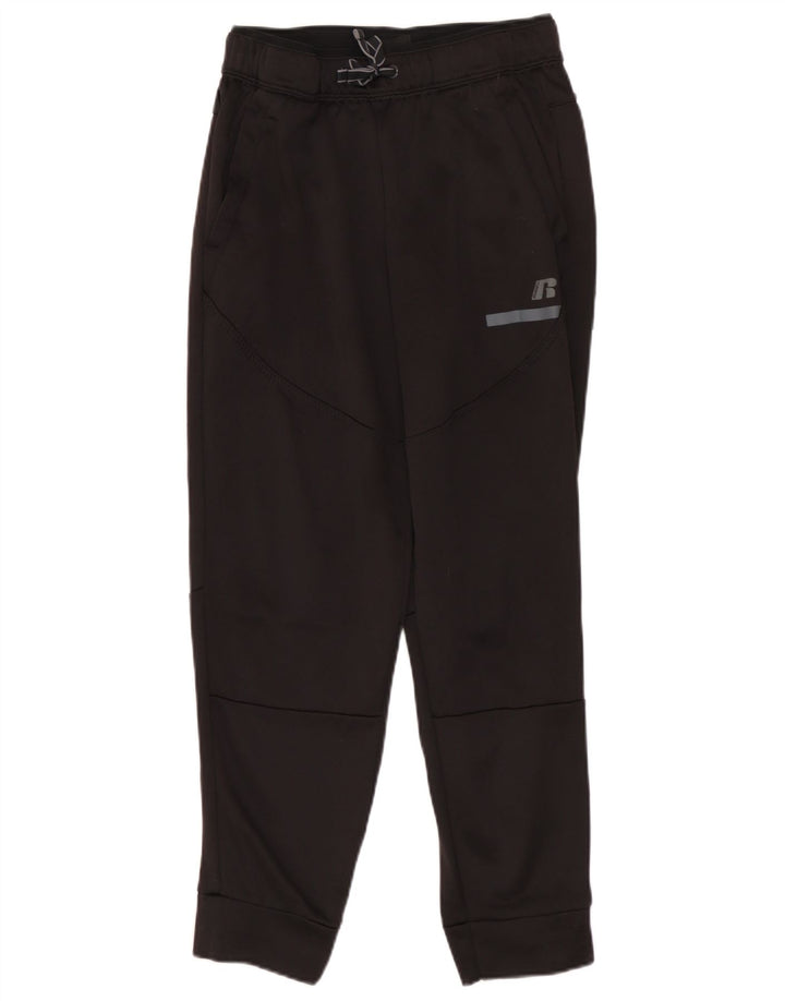 RUSSELL ATHLETIC Boys Tracksuit Trousers Joggers 10-11 Years Large Black