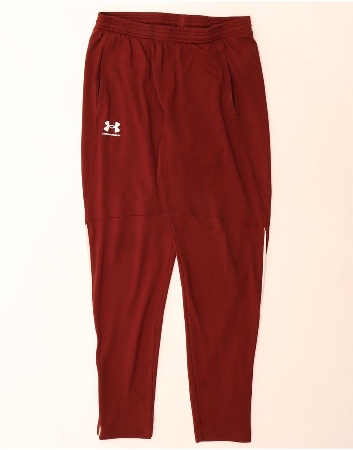 Under Armour Mens Tracksuit Trousers XL Burgundy Polyester