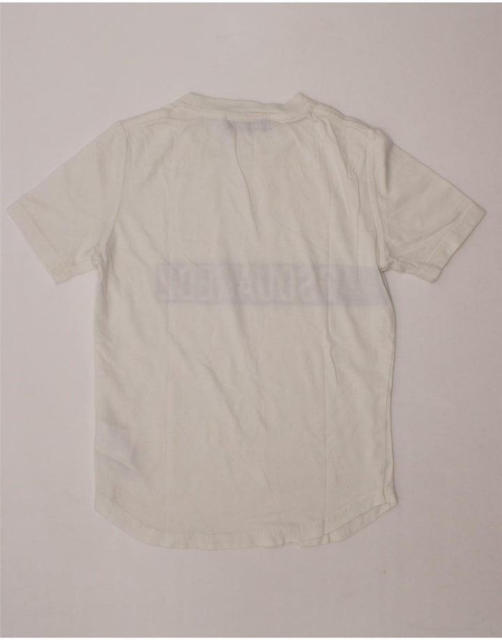 DSQUARED2 Boys Graphic T-Shirt Top 7-8 Years White Cotton Vintage Dsquared2 and Second-Hand Dsquared2 from Messina Hembry 