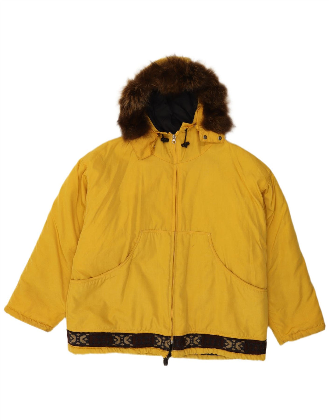 Napapijri Mens Voyage Windbreaker Jacket UK 40 Large Yellow Polyamide