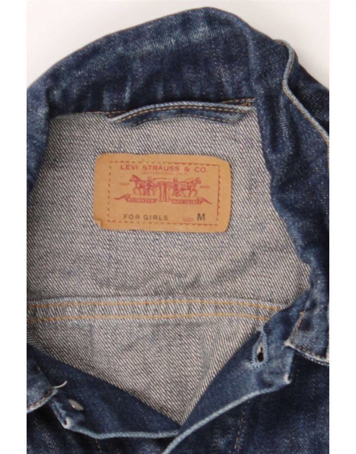 Levi's Womens Denim Jacket UK 12 Medium Navy Blue Cotton