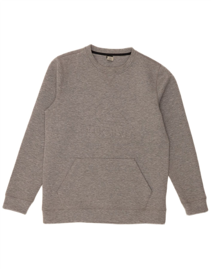 Quiksilver Mens Graphic Sweatshirt Jumper Large Grey Polyester