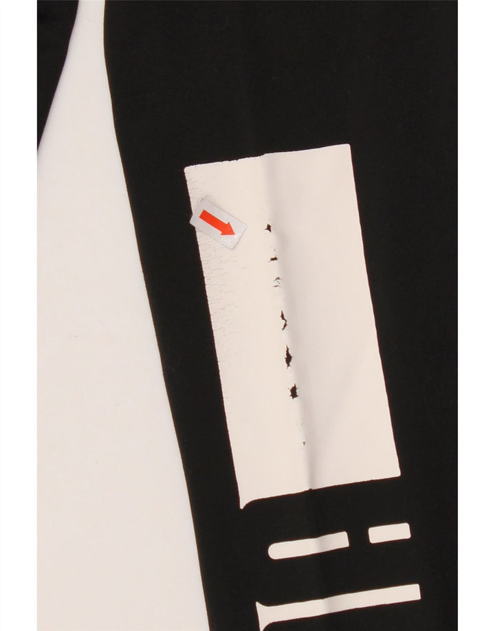 PUMA Womens Graphic Leggings UK 8 Small Black Colourblock