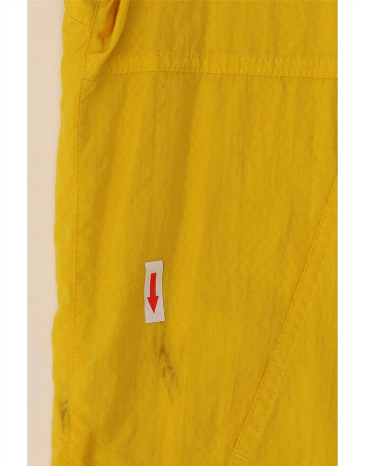 Adidas Mens Hooded Pullover Rain Jacket UK 36 Small Yellow Nylon