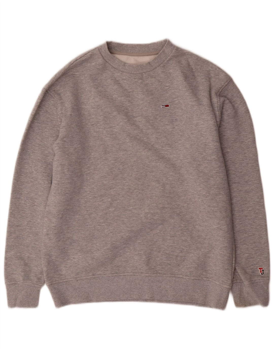 TOMMY HILFIGER Mens Sweatshirt Jumper XS Grey Flecked Cotton