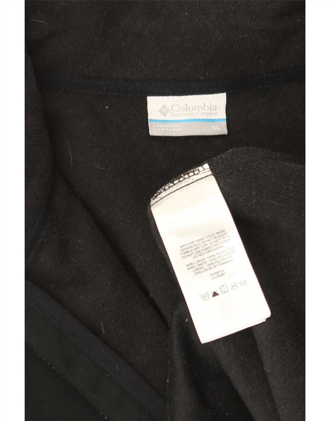 Columbia Mens Tracksuit Top Jacket XL Black Polyester