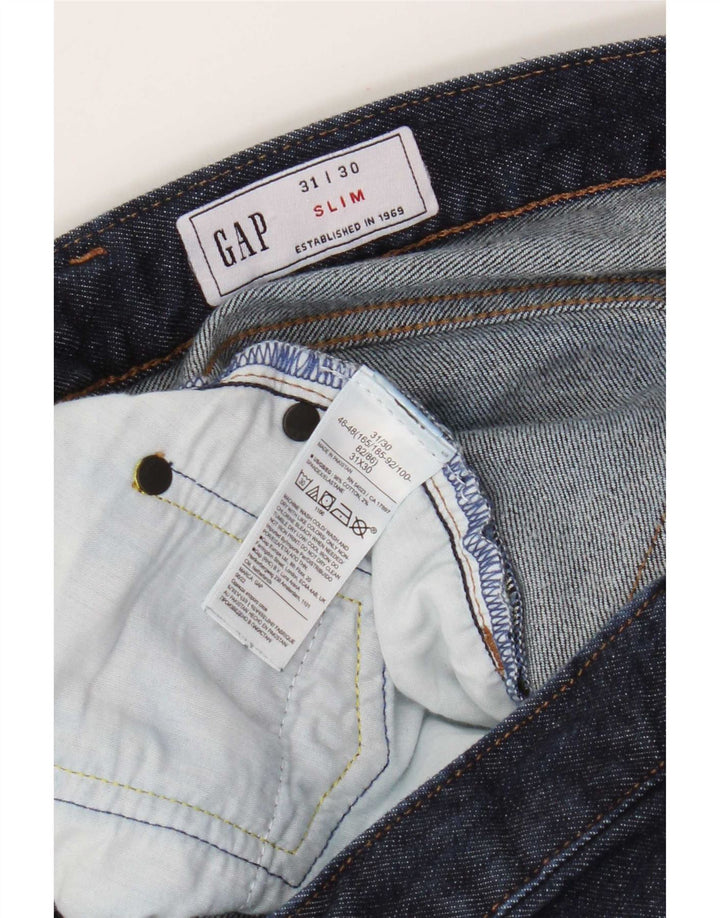 Gap Mens Slim Jeans W31 L30 Navy Blue Cotton